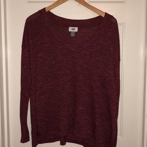 Old Navy Maroon Long Sleeve Shirt